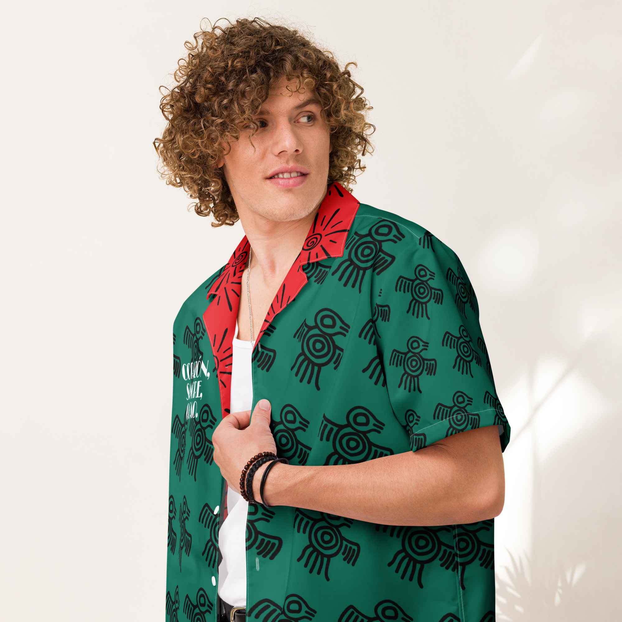 Unisex button shirt - Corazón, Sangre, Cacao.