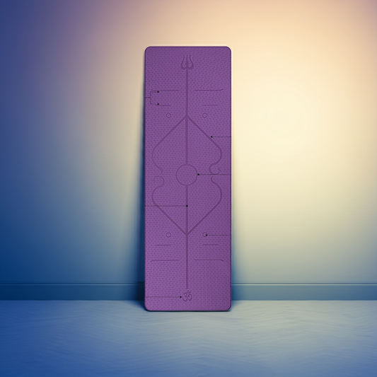 Non Slip TPE Yoga Mat Position Line Beginner